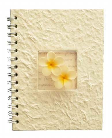 White & Yellow Frangipani - Note Book
